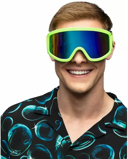 Neongröna skidglasögon vuxen, image 2