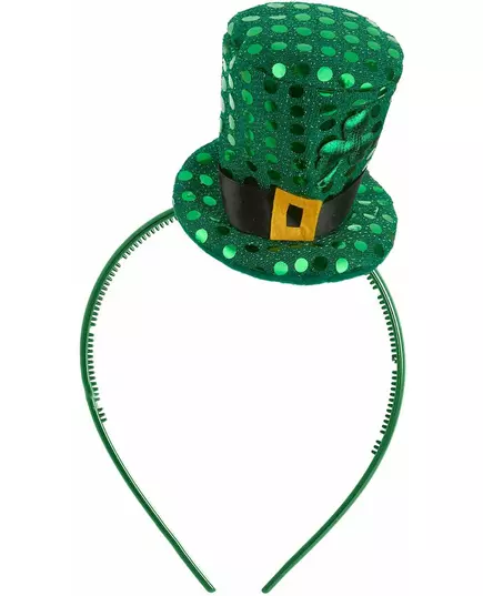 Minihög hatt med paljetter St Patrick vuxen, image 2