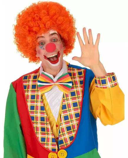 Bekväm orange clownperuk vuxen, image 2