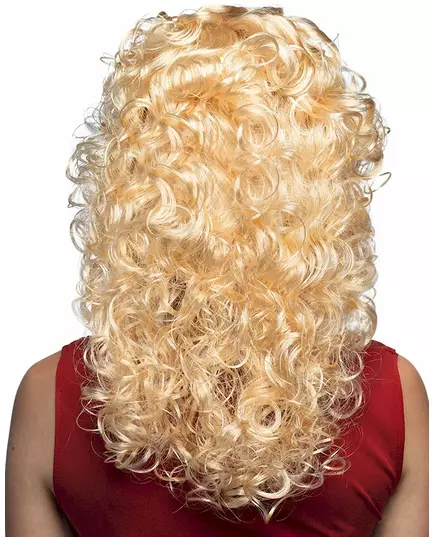 Blond lockig popstjärneperuk dam, image 2