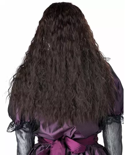 Lång vågig brun peruk barn, image 2
