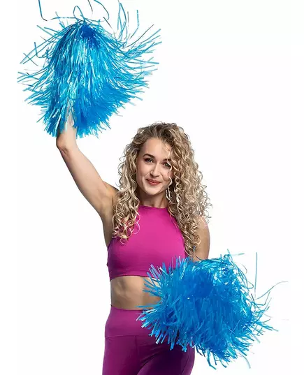 Blå metallisk pompom, image 2