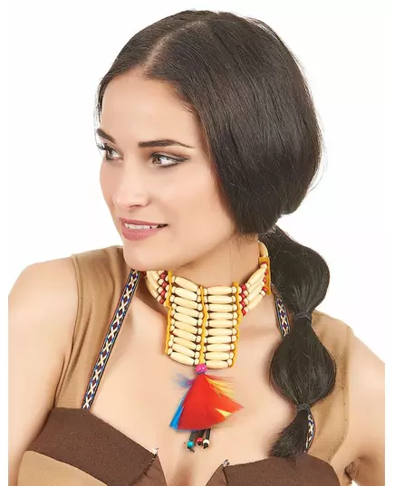 Indianskt halsband med fjädrar dam, image 2