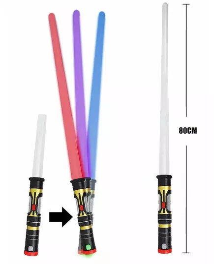 3-i-1 infällbart lysande lasersvärd 80 cm, image 2