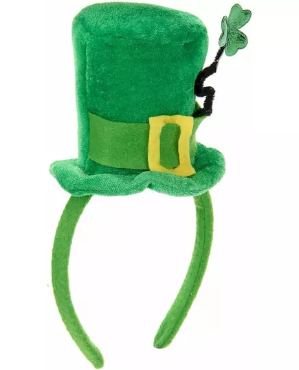 Hårband med mini-hatt på pinne, klöver, dam Saint Patrick, image 2