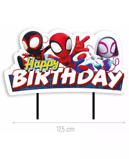 Tårtdekoration Happy Birthday Spidey och hans vänner™ 17,5 cm, image 2