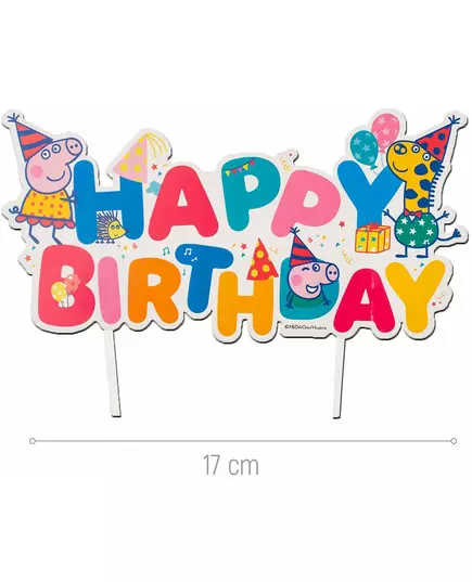 Tårtdekoration Happy Birthday Peppa Pig™ 17 cm, image 2