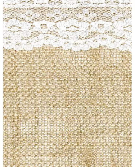 Jutebordslöpare med spetskanter 28 cm x 2,75 m, image 2