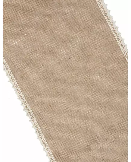 Bordslöpare i jute och spets 20 cm x 5 m, image 2