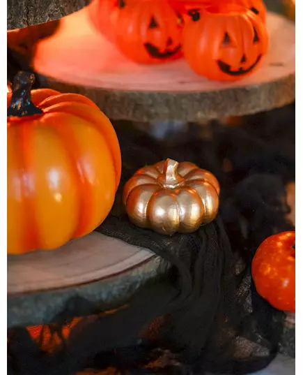 Guldfärgad pumpa i harts 6,5 cm, image 2