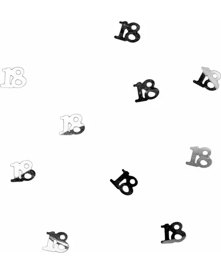 18 silverfärgade träkonfettin till bordet 10 g, image 2