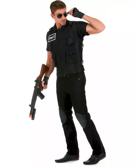 SWAT-agentmaskeraddräkt herr, Storlek: Large, image 2