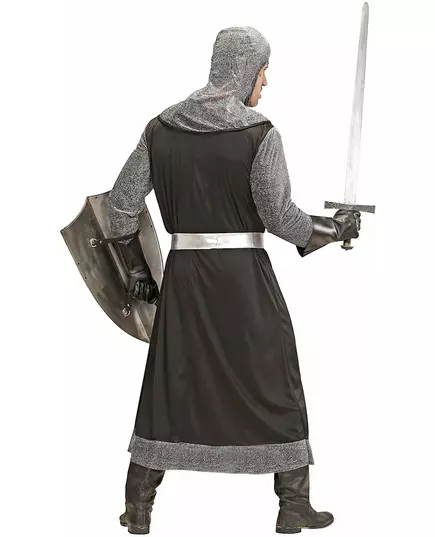 Maskeraddräkt medeltida riddare svart och silver herr, Storlek: Large, image 2