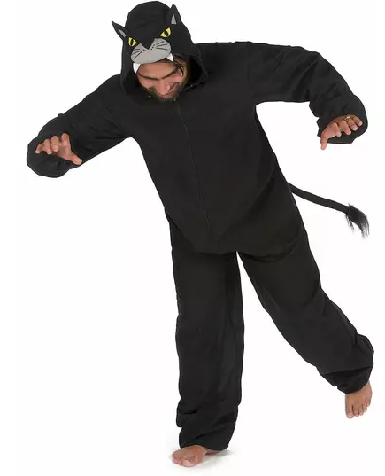 Svart pantermaskeraddräkt med jumpsuit herr, image 2