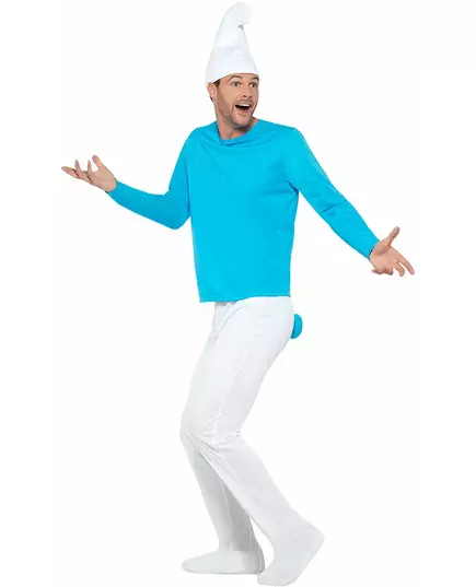 Maskeraddräkt Smurf™ i stor storlek för vuxen, image 2