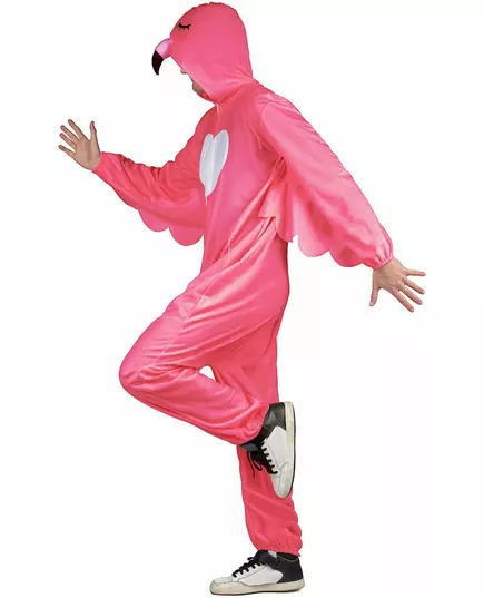 Maskeraddräkt rosa flamingo vuxen, Storlek: Medium, image 2