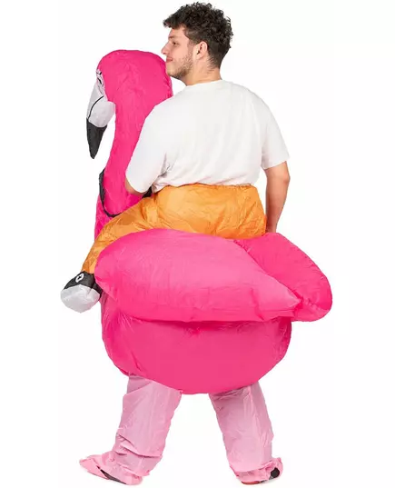 Uppblåsbar flamingo-maskeraddräkt vuxen, image 2