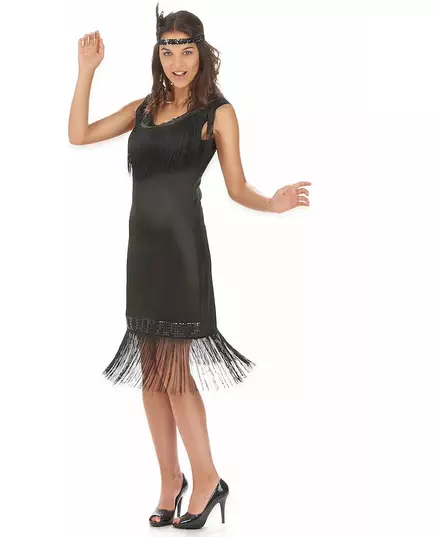 Maskeraddräkt Charlestonklänning svart dam plus size, image 2