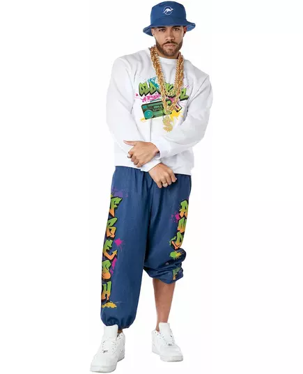90-tals hiphop-maskeraddräkt herr, Storlek: Large, image 2