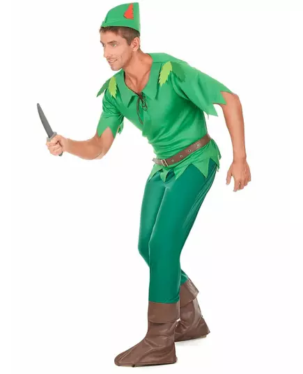 Grön maskeraddräkt för man från landet Ingenstans, Storlek: Medium, image 2