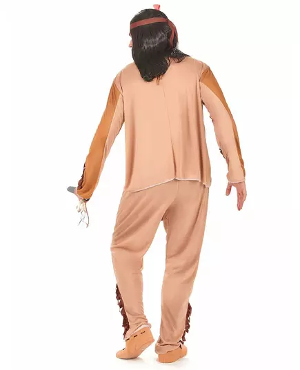 Beige och brun indianmaskeraddräkt herr, Storlek: One size (42), image 2