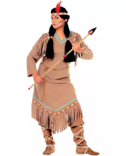 Maskeraddräkt indian med lång ärm dam, Storlek: Medium, image 2