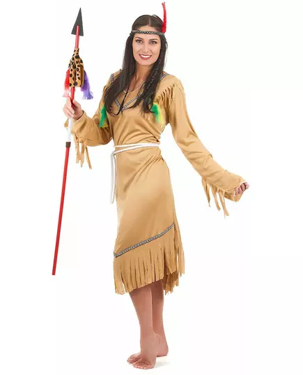 Lång indiansk klänningsmaskeraddräkt dam, image 2