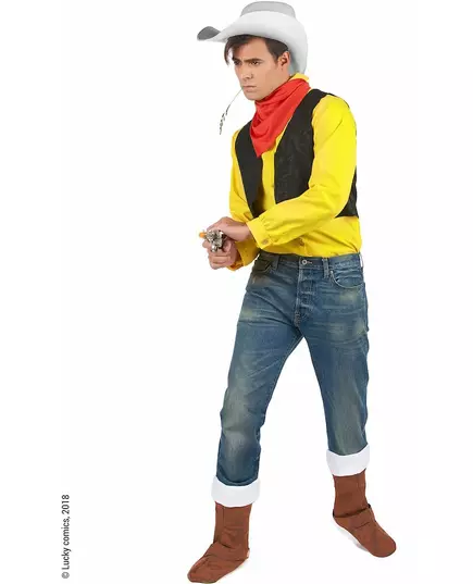 Lucky Luke™-maskeraddräkt vuxen, Storlek: Medium, image 2