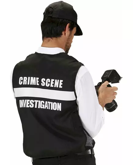 FBI-polis-maskeraddräkt vuxen, Storlek: Medium, image 2