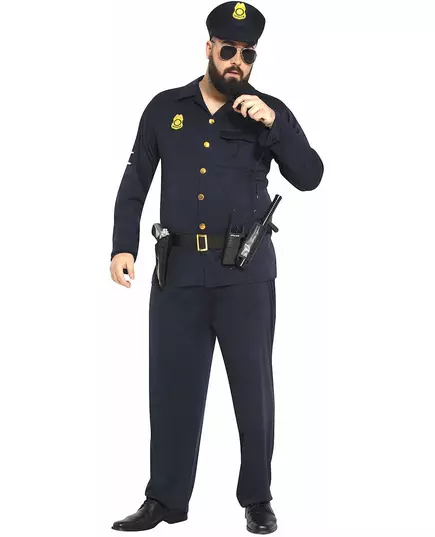 Polismaskeraddräkt vuxen plus size, image 2