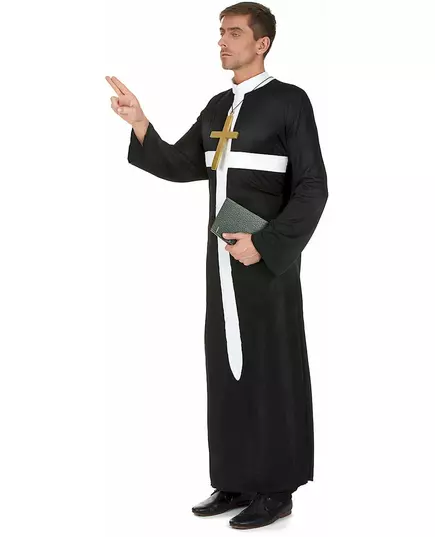 Maskeraddräkt präst med vitt kors herr, Storlek: Medium/Large, image 2