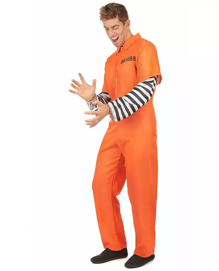 Fångmaskeraddräkt herr, Storlek: Medium, image 2