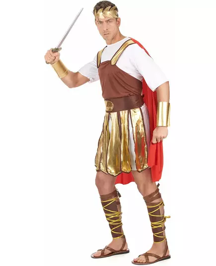 Romersk gladiator maskeraddräkt med röd mantel herr, image 2