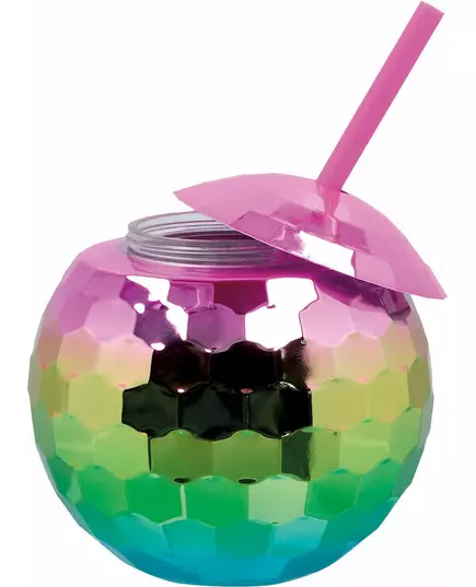 Regnbågsfärgad discokulsmugg 600 ml, image 2