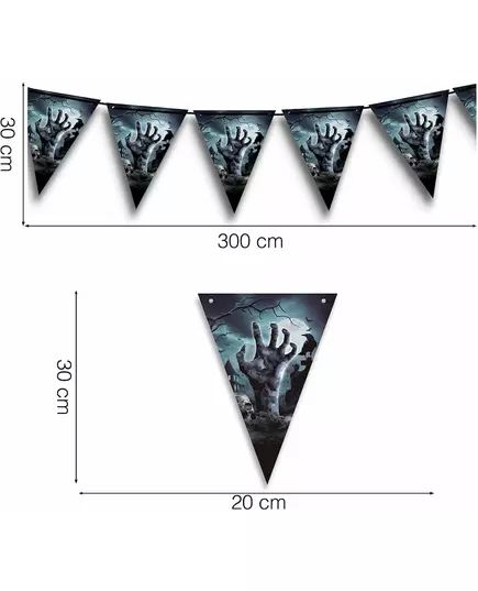 Vimpelgirlang kyrkogårdsandar 300 cm, image 2