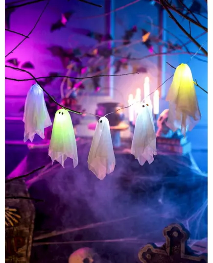 Lysande spökguirlang Halloween 150 cm, image 2