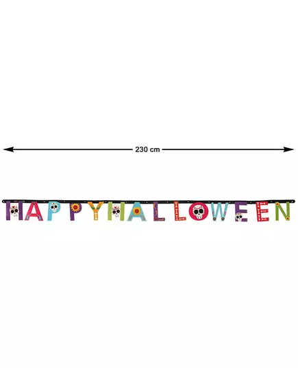 Girlang Happy Halloween Dia de los Muertos 230 cm, image 2