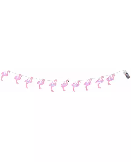 Ljusslinga med rosa flamingor 140 cm, image 2