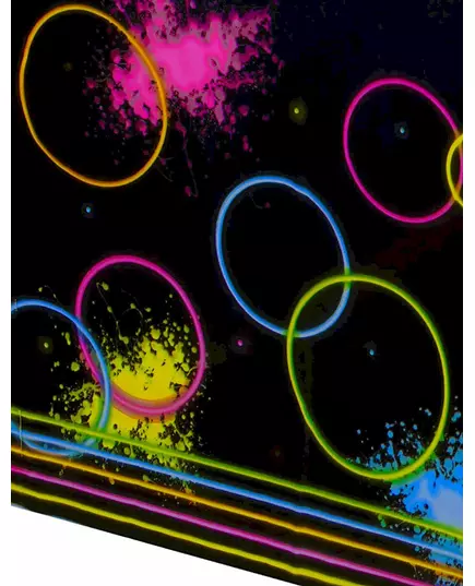 Plastduk Glow Party svart 137 x 259 cm, image 2