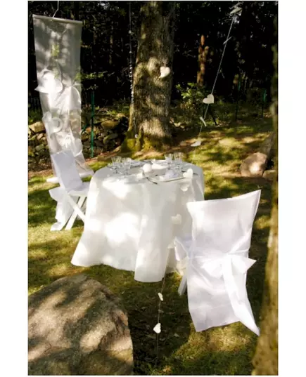 Rund vit duk i fiberduk 2,40 m, image 2