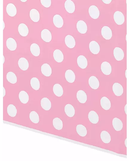 Rosa plastduk med vita prickar 137 x 274 cm, image 2