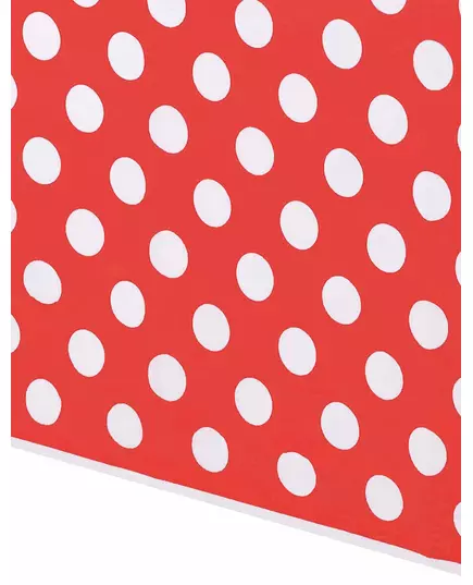Röd plastduk med vita prickar 137 x 274 cm, image 2