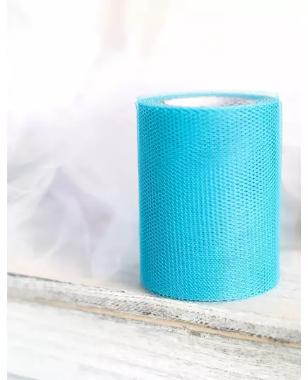 Rulle med 20 meter turkosblå tyll, image 2