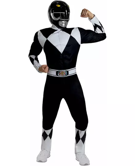 Svart Power Ranger™-hjälm för vuxen, image 2