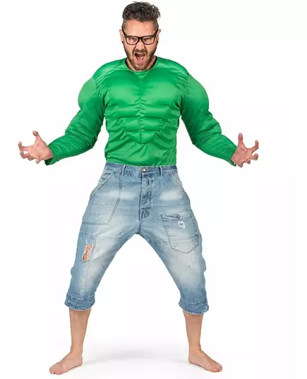 Gröna muskelskjorta vuxen, Storlek: Large, image 2