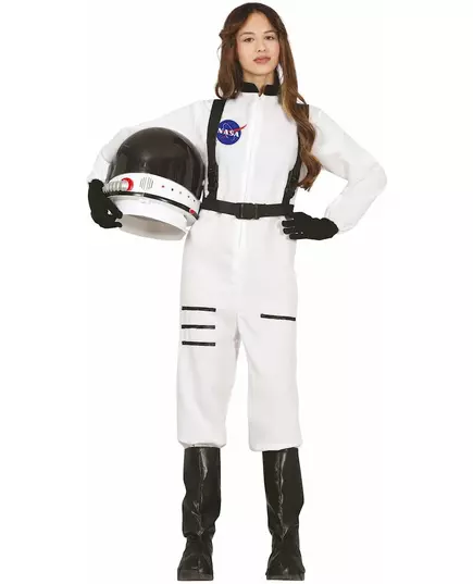 Vit astronautmaskeraddräkt ungdom, image 2