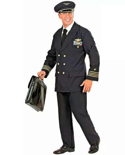 Maskeraddräkt flygkapten herr, Storlek: X-Large, image 2