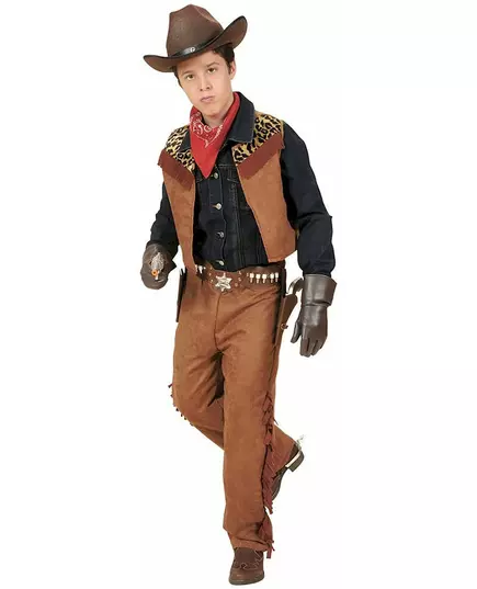 Maskeraddräktsset cowboy från vilda västern pojke, Storlek: 5-7 år (128 cm), image 2