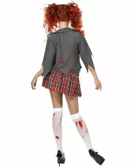 Zombie-skolflickemaskeraddräkt Halloween dam, Storlek: X-Small, image 2