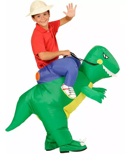 Maskeraddräkt dinosaurieridande upptäcktsresande barn, image 2